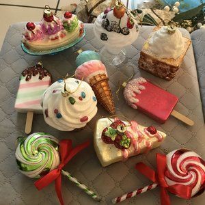 Christmas Ornaments Set of 10 Desserts